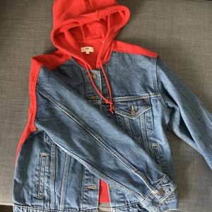 Levi’s Half Denim Half Sweatshirt Jacket